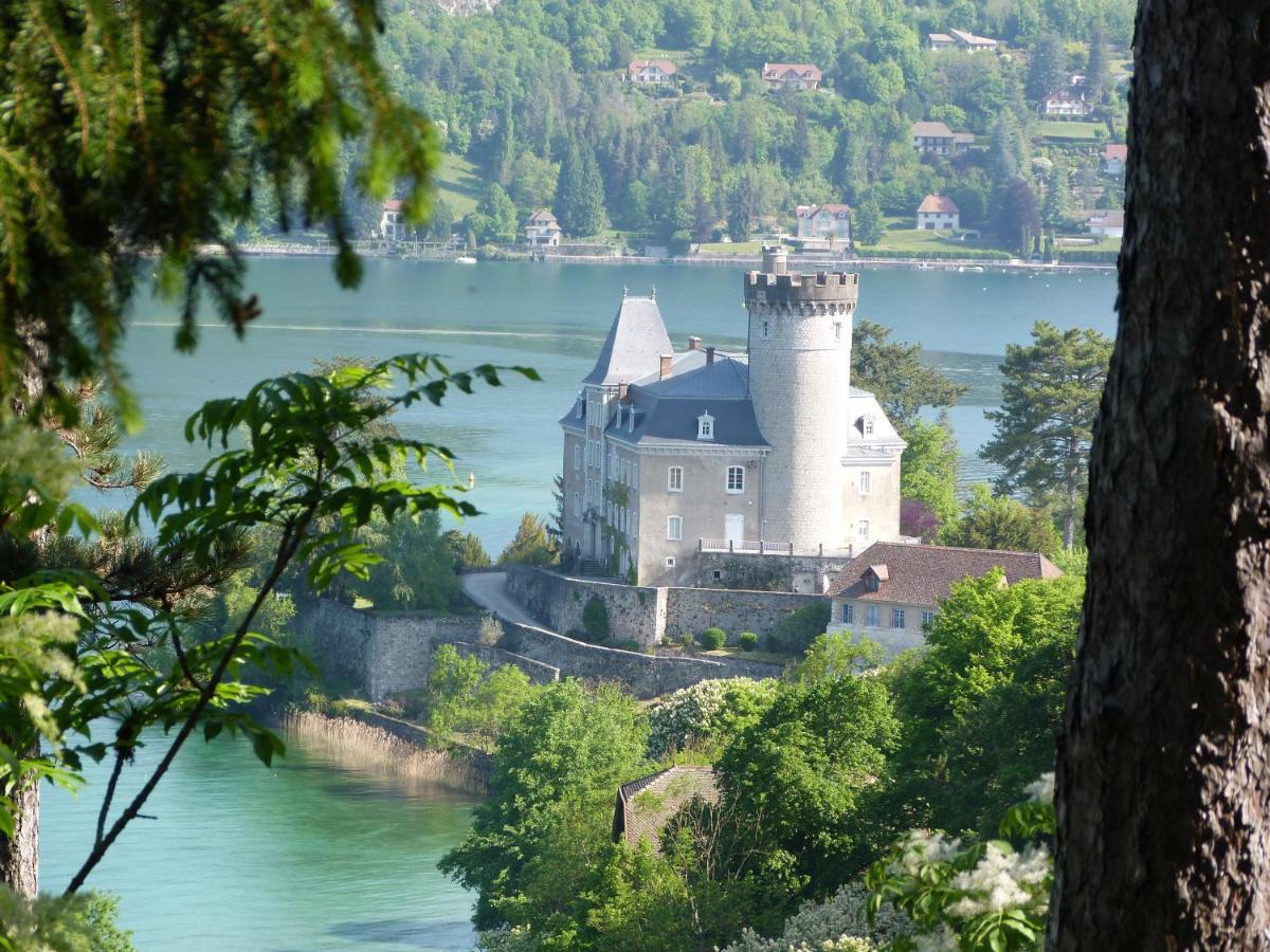 Logement Atypique Avec Vue Unique Panoramique Sur Le Lac D'Annecy, Dans Une Residence Avec Plage Et Ponton Privee Sur La Commune De Duingt Exterior foto